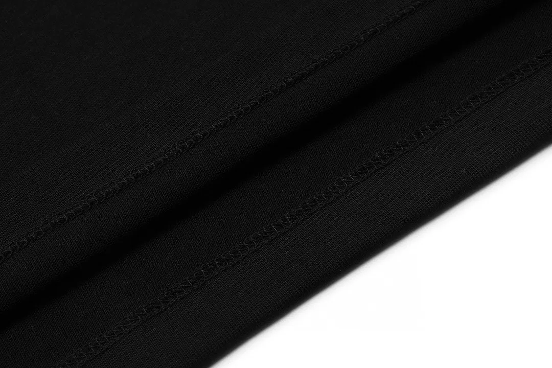 BALMAN Balman 2026 Early Spring New Arrival Leopard Letter Logo Men's and Women's Same Style Short Sleeve T-shirt Customized 100% double yarn pure cotton fabric Custom dyed 32 double-strand threads Kangji digital direct printing technology Collar label, hangtag, main mark and three labels complete Color: Black Size: XS S M L